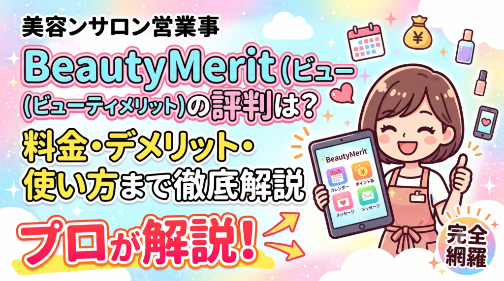 BeautyMerit（ビューティーメリット）の評判は？料金・デメリット・使い方まで徹底解説