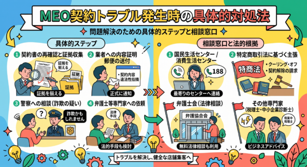 MEO契約トラブル発生時の具体的対処法