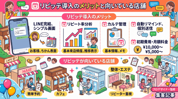 リピッテを導入するメリットと向いている店舗