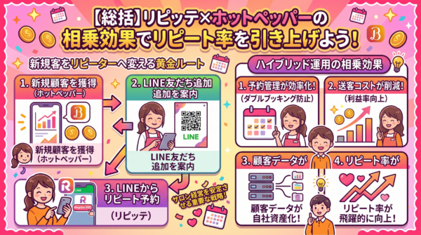 リピッテ×ホットペッパーの相乗効果でリピート率を引き上げよう