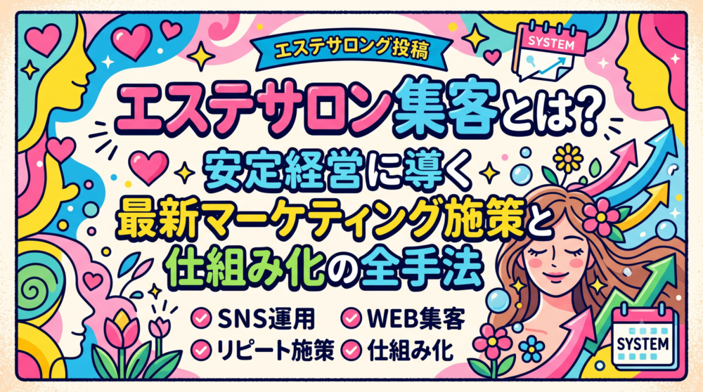 エステサロン集客とは？安定経営に導く最新マーケティング施策と仕組み化の全手法