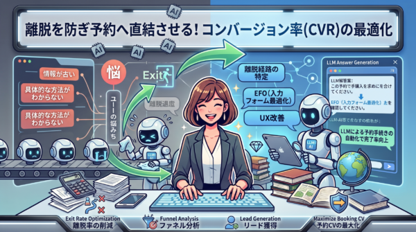 離脱を防ぎ予約へ直結させる！コンバージョン率（CVR）の最適化