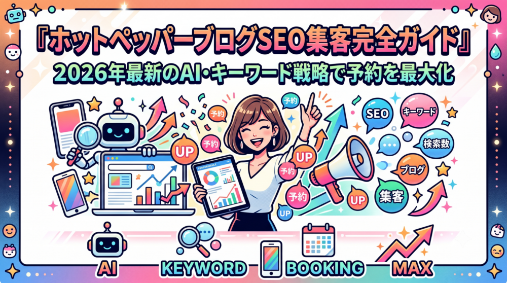 ホットペッパーブログSEO集客完全ガイド｜2026年最新のAI・キーワード戦略で予約を最大化