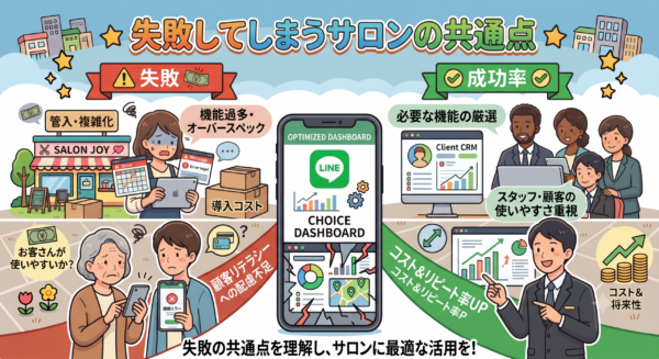 LINE予約システム導入で失敗してしまうサロンの共通点