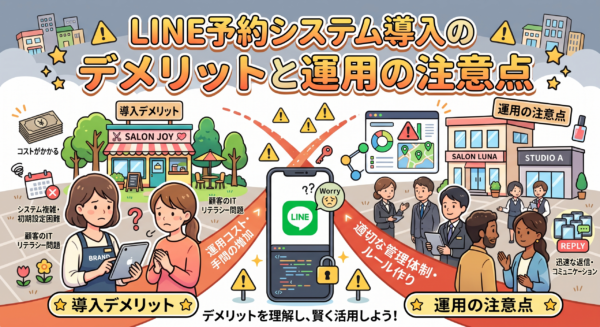 LINE予約システム導入のデメリットと運用の注意点